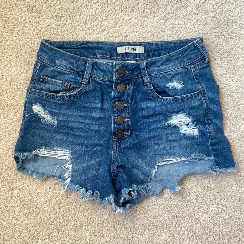 Refuge Women's Blue Denim Shorts